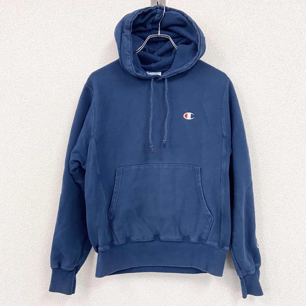 Champion　チャンピオン　リバースウィーブ　スウェットパーカー/フーディー　青　ブルー　Sサイズ　古着
