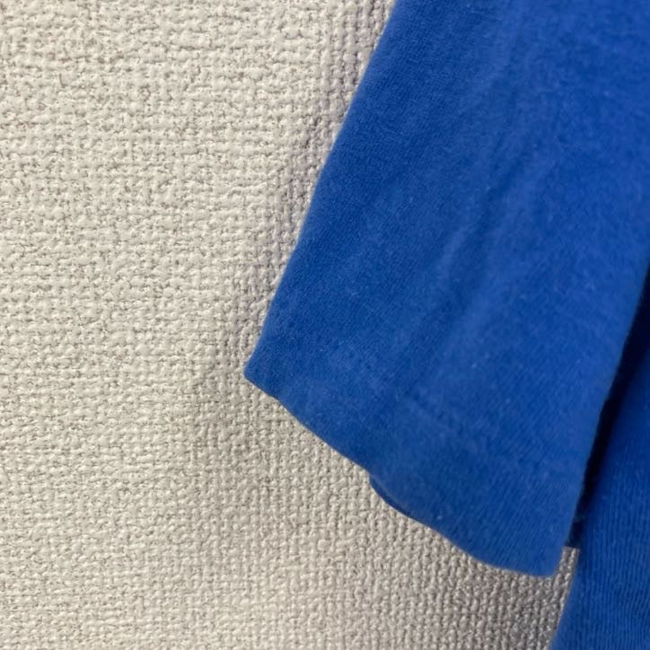GIRDAN　ギルダン　半袖プリントTシャツ　シングルステッチ　ヴィンテージ　青　ブルー　Lサイズ　古着