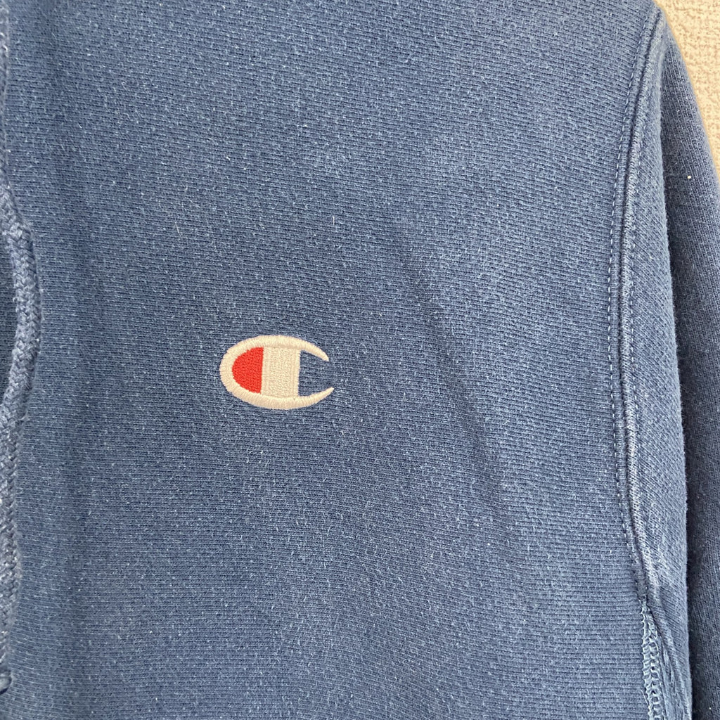 Champion　チャンピオン　リバースウィーブ　スウェットパーカー/フーディー　青　ブルー　Sサイズ　古着