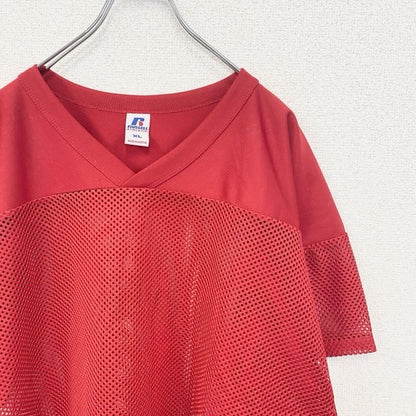 古着　used　RUSSELL ATHLETIC　ラッセルアスレティック　半袖Tシャツ　レトロデザイン　レッド　赤　XLサイズ