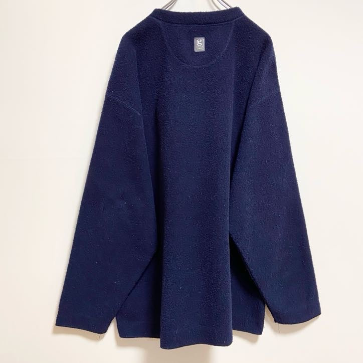 ～90s　GEAR FOR SPORTS　フリースプルオーバー　グレンビル州立大学　ネイビー　紺　2XLサイズ　　ヴィンテージ　古着