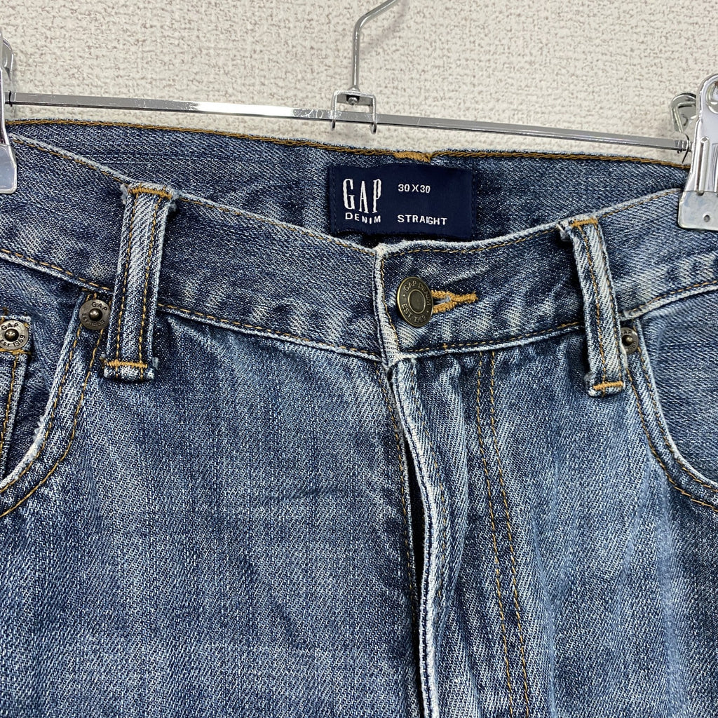 GAP　ギャップ　デニムパンツ/ジーンズ　ジップフライ　縦落ち　インディゴ　30サイズ　古着