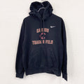NIKE　ナイキ　スウェットパーカー/フーディー　リバースウィーブタイプ　スウッシュ　デカロゴ　黒　ブラック　Sサイズ　古着