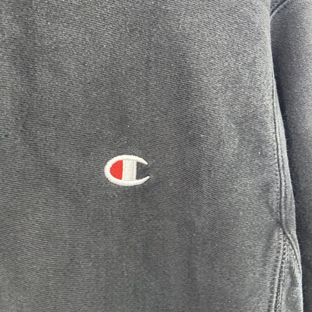 Champion　チャンピオン　リバースウィーブ　スウェットパーカー/フーディー　デカロゴ　刺繍ロゴ　現行　黒　ブラック　Sサイズ　古着
