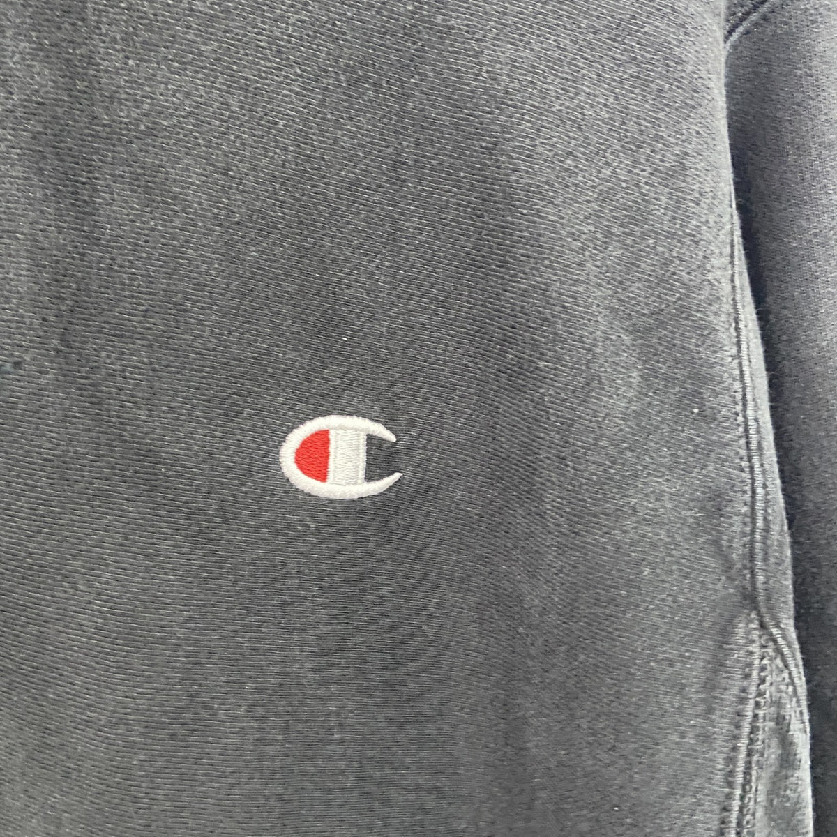 Champion　チャンピオン　リバースウィーブ　スウェットパーカー/フーディー　デカロゴ　刺繍ロゴ　現行　黒　ブラック　Sサイズ　古着
