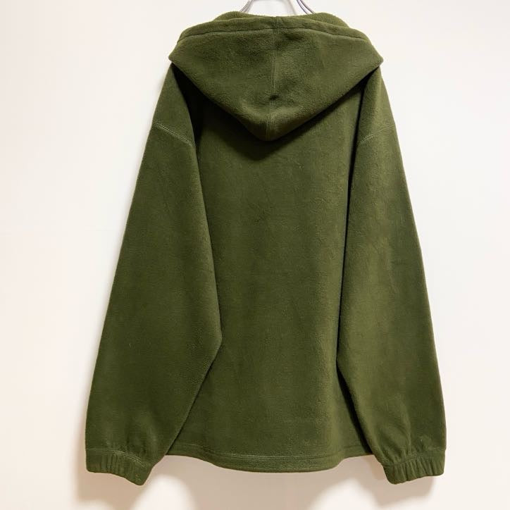 GIORDANO　長袖ロゴワッペンパーカー　フリース　SPORT　緑　グリーン　秋冬服　ビッグシルエット　XLサイズ　古着
