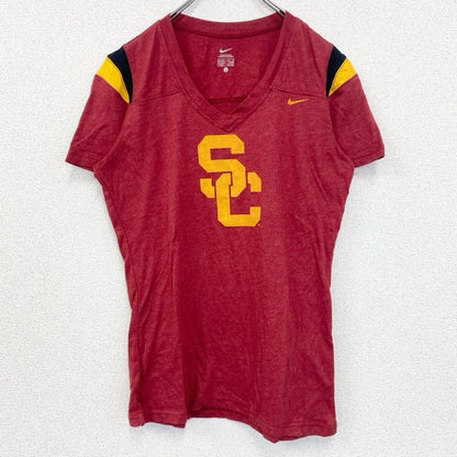 古着　used　NIKE　ナイキ　半袖カレッジプリントTシャツ　USC Trojans　USCトロージャンズ　赤　レッド