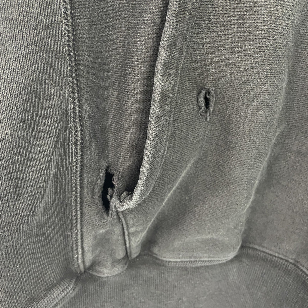 Champion　チャンピオン　リバースウィーブ　スウェットパーカー/フーディー　デカロゴ　刺繍ロゴ　現行　黒　ブラック　Sサイズ　古着