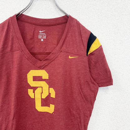 古着　used　NIKE　ナイキ　半袖カレッジプリントTシャツ　USC Trojans　USCトロージャンズ　赤　レッド