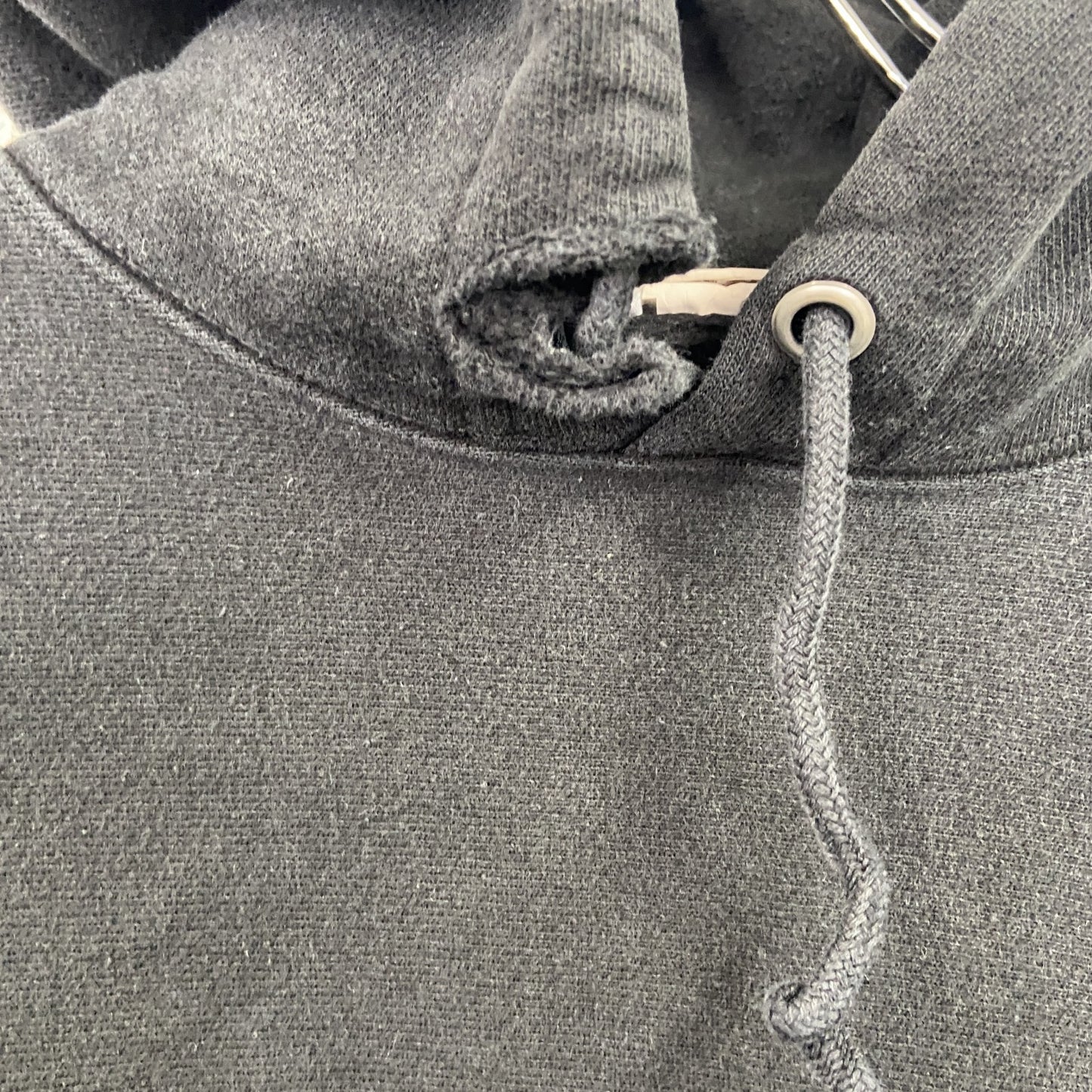 Champion　チャンピオン　リバースウィーブ　スウェットパーカー/フーディー　デカロゴ　黒　ブラック　Lサイズ