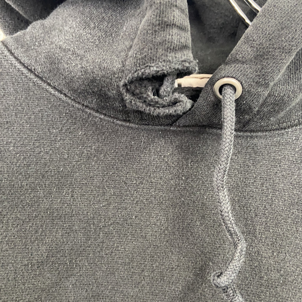 Champion　チャンピオン　リバースウィーブ　スウェットパーカー/フーディー　デカロゴ　刺繍ロゴ　現行　黒　ブラック　Sサイズ　古着