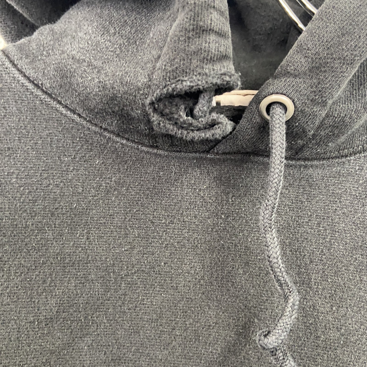 Champion　チャンピオン　リバースウィーブ　スウェットパーカー/フーディー　デカロゴ　刺繍ロゴ　現行　黒　ブラック　Sサイズ　古着