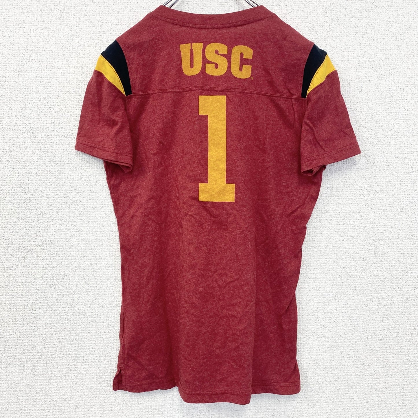 古着　used　NIKE　ナイキ　半袖カレッジプリントTシャツ　USC Trojans　USCトロージャンズ　赤　レッド