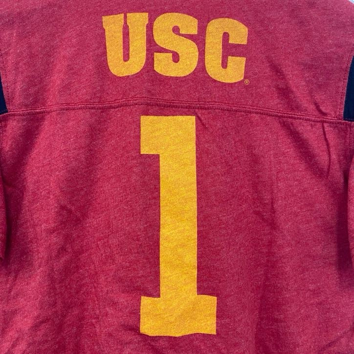 古着　used　NIKE　ナイキ　半袖カレッジプリントTシャツ　USC Trojans　USCトロージャンズ　赤　レッド