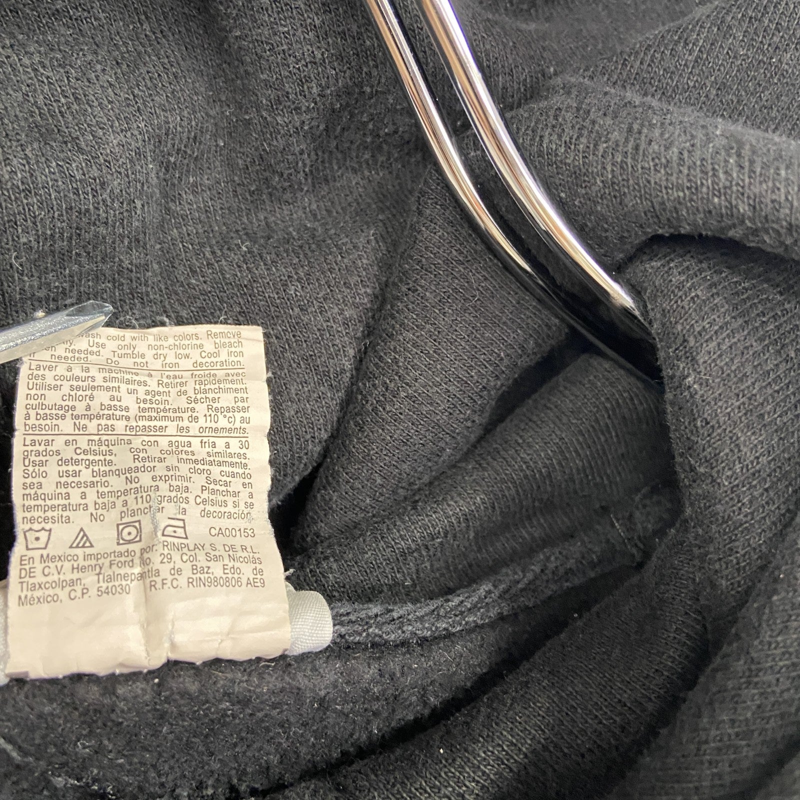 Champion　チャンピオン　リバースウィーブ　スウェットパーカー/フーディー　デカロゴ　刺繍ロゴ　現行　黒　ブラック　Sサイズ　古着
