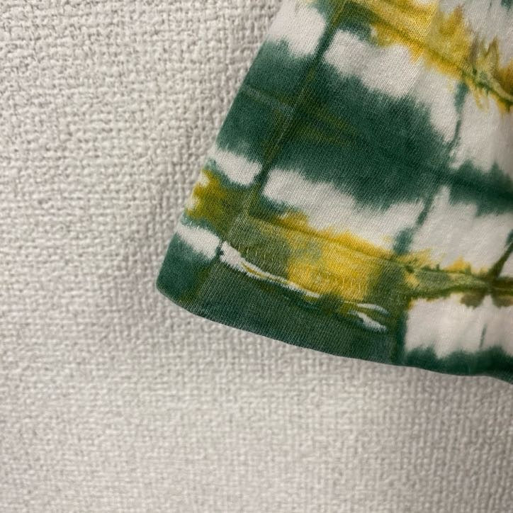 GOTCHA　ゴッチャ　半袖プリントTシャツ　ヴィンテージ　シングルステッチ　タイダイ　緑　グリーン　Lサイズ　古着
