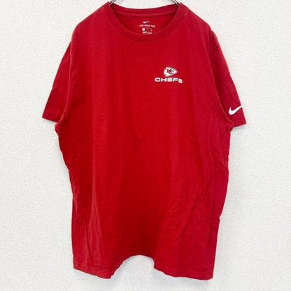 古着　used　NIKE　ナイキ　半袖プリントTシャツ　NFL　カンザスシティ　チーフス　キングダム　赤　レッド　XLサイズ