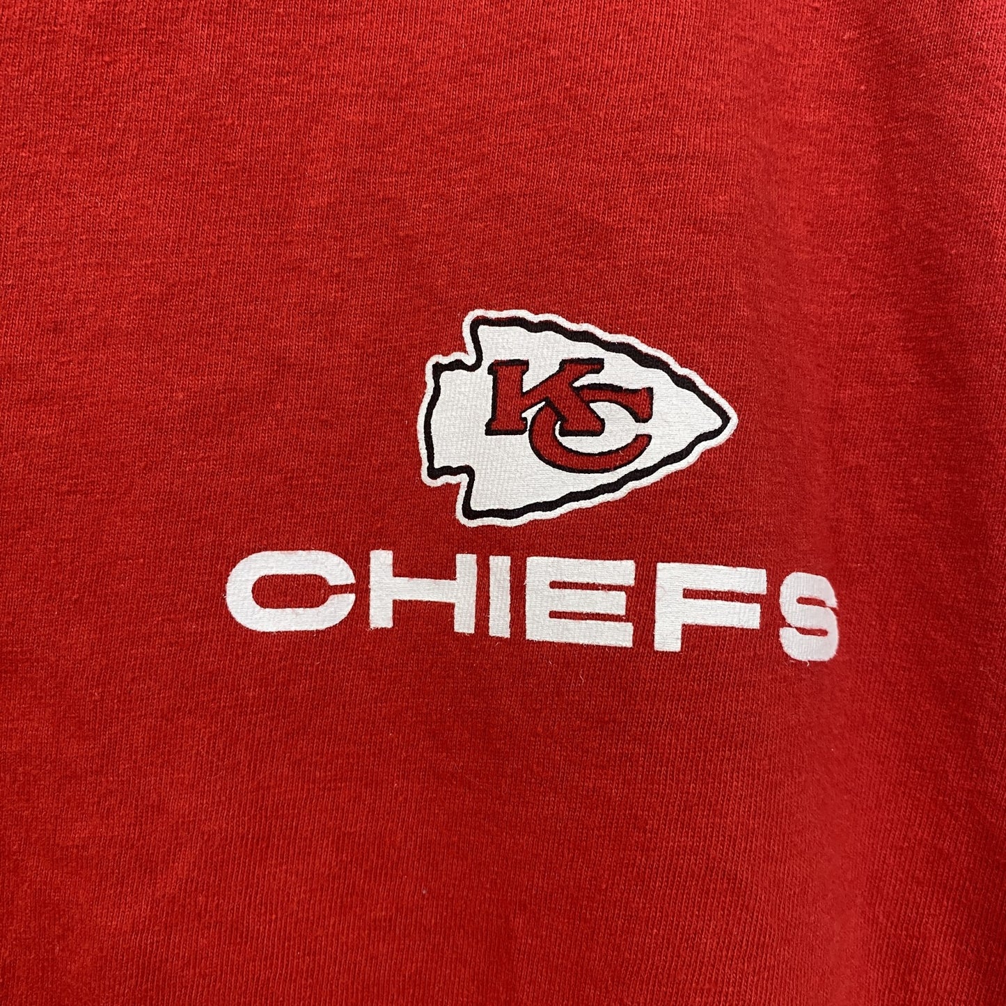 古着　used　NIKE　ナイキ　半袖プリントTシャツ　NFL　カンザスシティ　チーフス　キングダム　赤　レッド　XLサイズ