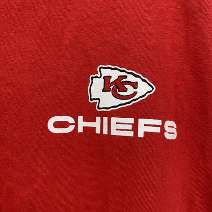古着　used　NIKE　ナイキ　半袖プリントTシャツ　NFL　カンザスシティ　チーフス　キングダム　赤　レッド　XLサイズ