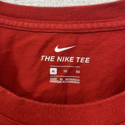 古着　used　NIKE　ナイキ　半袖プリントTシャツ　NFL　カンザスシティ　チーフス　キングダム　赤　レッド　XLサイズ