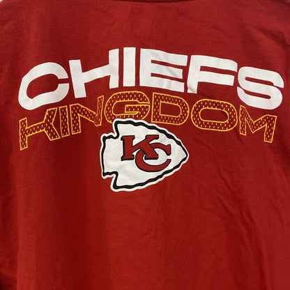 古着　used　NIKE　ナイキ　半袖プリントTシャツ　NFL　カンザスシティ　チーフス　キングダム　赤　レッド　XLサイズ