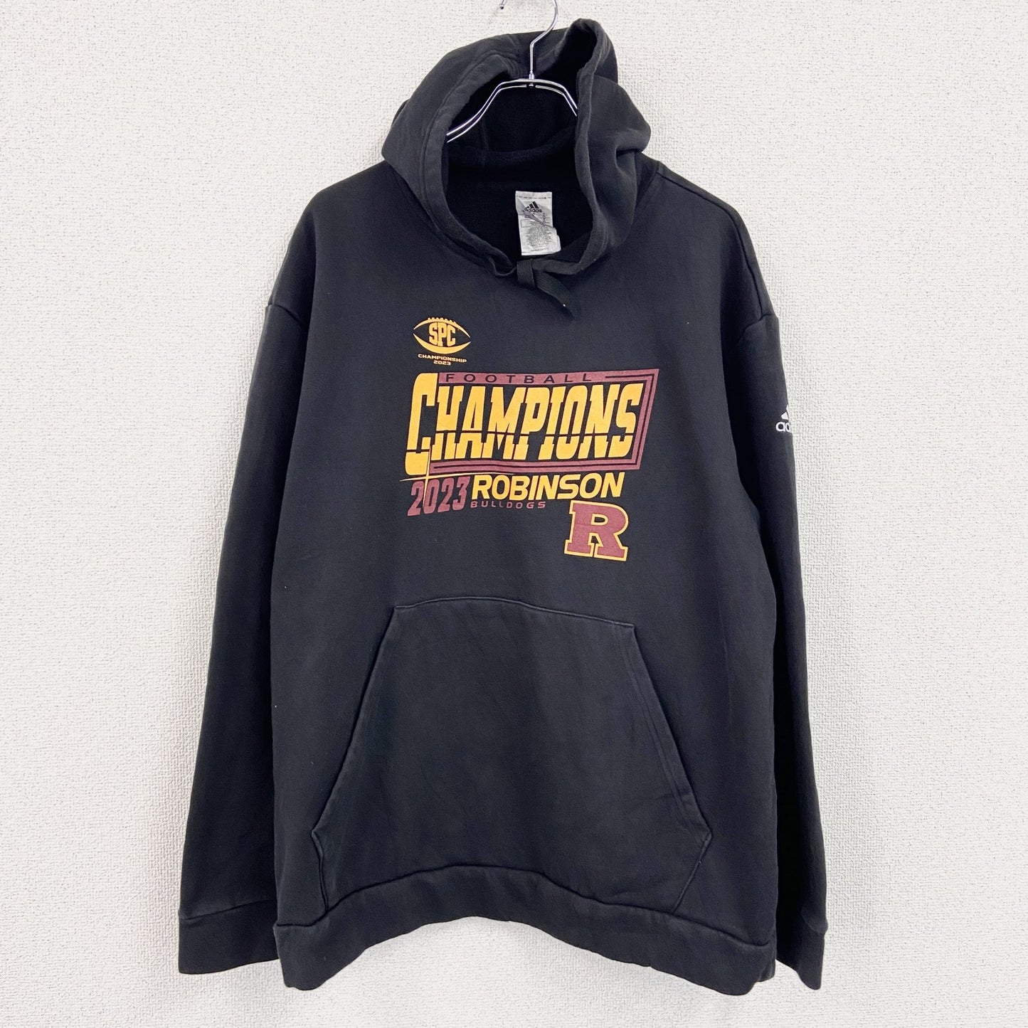 adidas　アディダス　スウェットパーカー/フーディー　パフォーマンスロゴ　黒　ブラック　XLサイズ