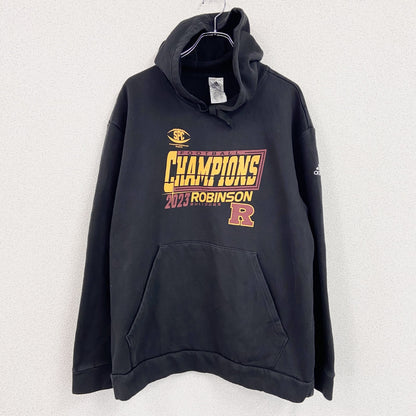 adidas　アディダス　スウェットパーカー/フーディー　パフォーマンスロゴ　黒　ブラック　XLサイズ