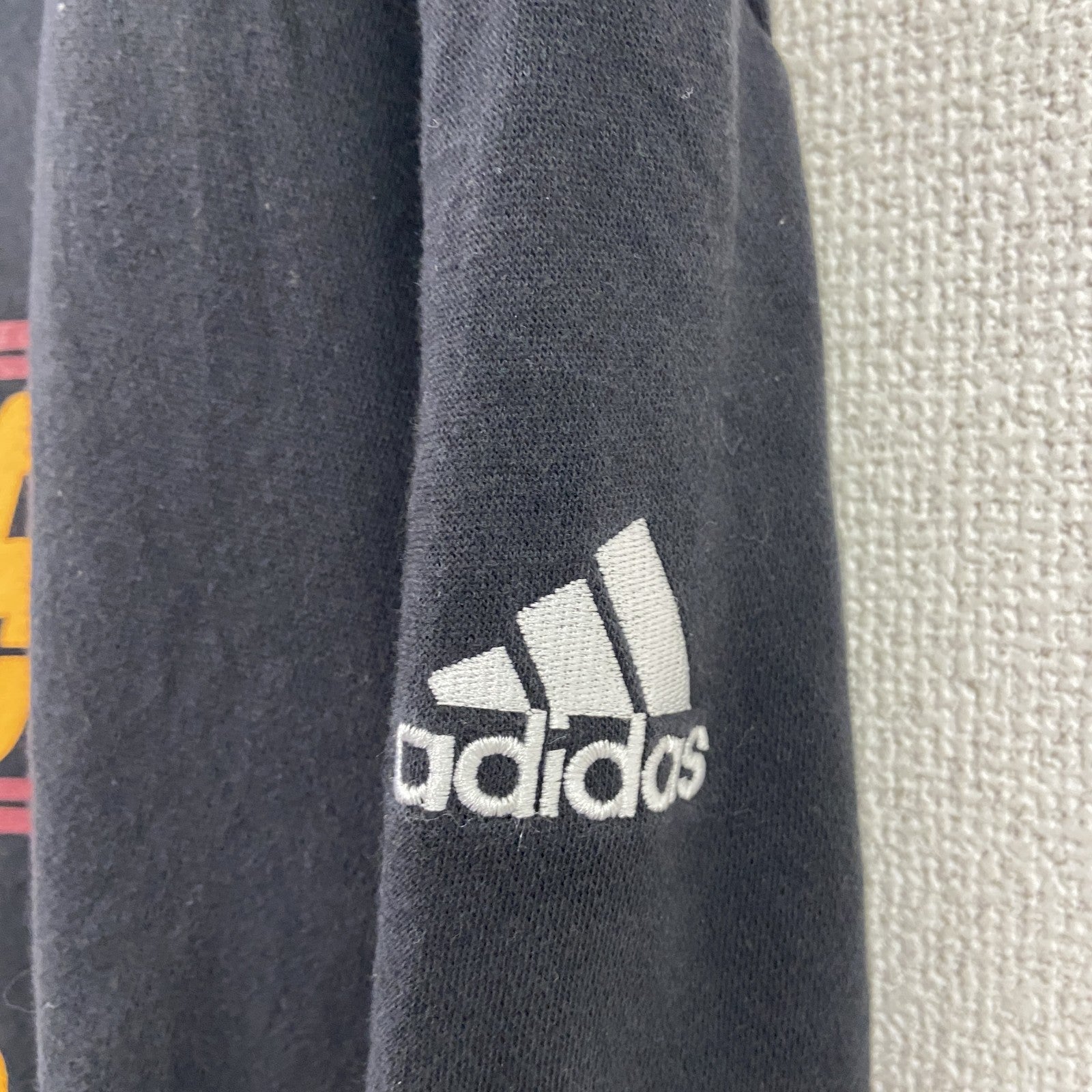 adidas　アディダス　スウェットパーカー/フーディー　パフォーマンスロゴ　黒　ブラック　XLサイズ　古着