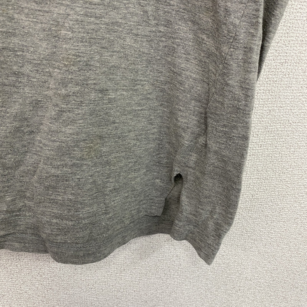 Lee　リー　半袖プリントTシャツ　デカロゴ　クルーネック　灰色　グレー　Ｍサイズ カットソー メンズ コットン 古着