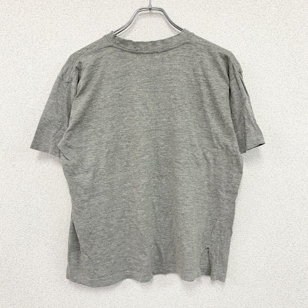 Lee　リー　半袖プリントTシャツ　デカロゴ　クルーネック　灰色　グレー　Ｍサイズ カットソー メンズ コットン 古着