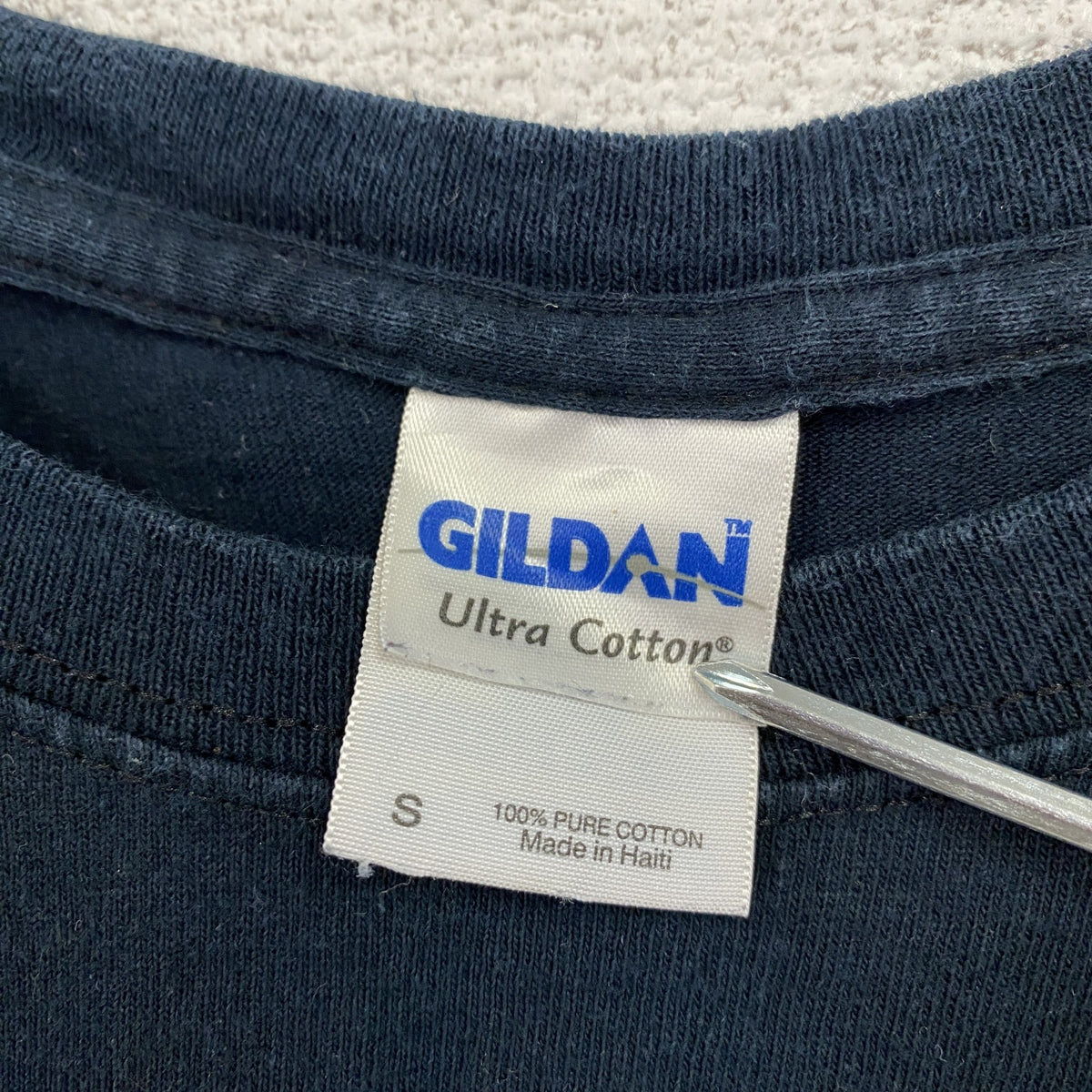 00s　GILDAN　ギルダン　半袖プリントTシャツ　8連プリント　両面プリント　ダンス　ヴィンテージ　紺　ネイビー　Sサイズ　古着