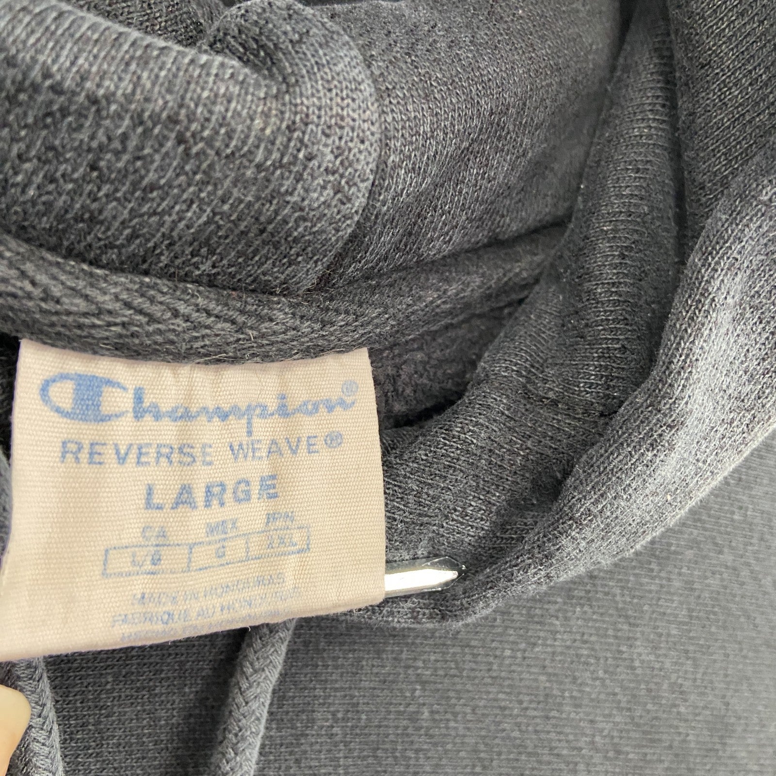 Champion　チャンピオン　リバースウィーブ　スウェットパーカー/フーディー　黒　ブラック　2XLサイズ　古着