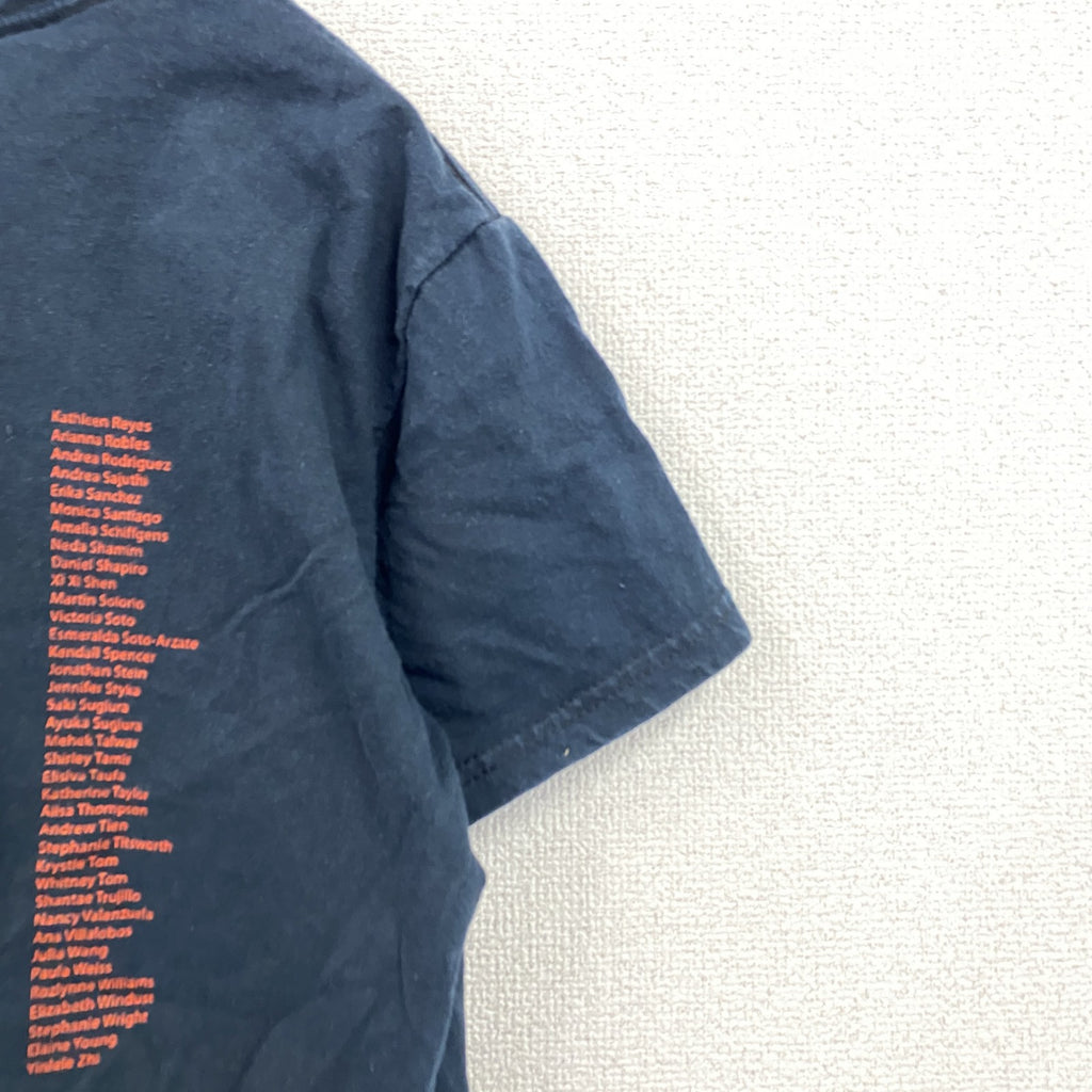 00s　GILDAN　ギルダン　半袖プリントTシャツ　8連プリント　両面プリント　ダンス　ヴィンテージ　紺　ネイビー　Sサイズ　古着
