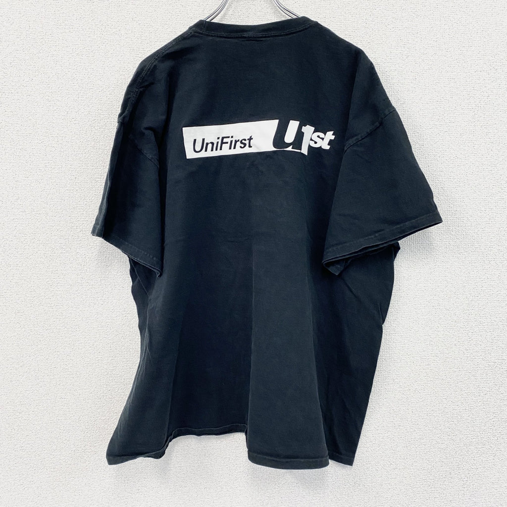 UniFirst　ユニファースト　半袖プリントTシャツ　企業T　黒　ブラック　古着