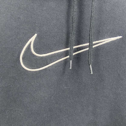 NIKE　ナイキ　スウェットパーカー/フーディー　スウッシュ　デカロゴ　黒　ブラック　XLサイズ