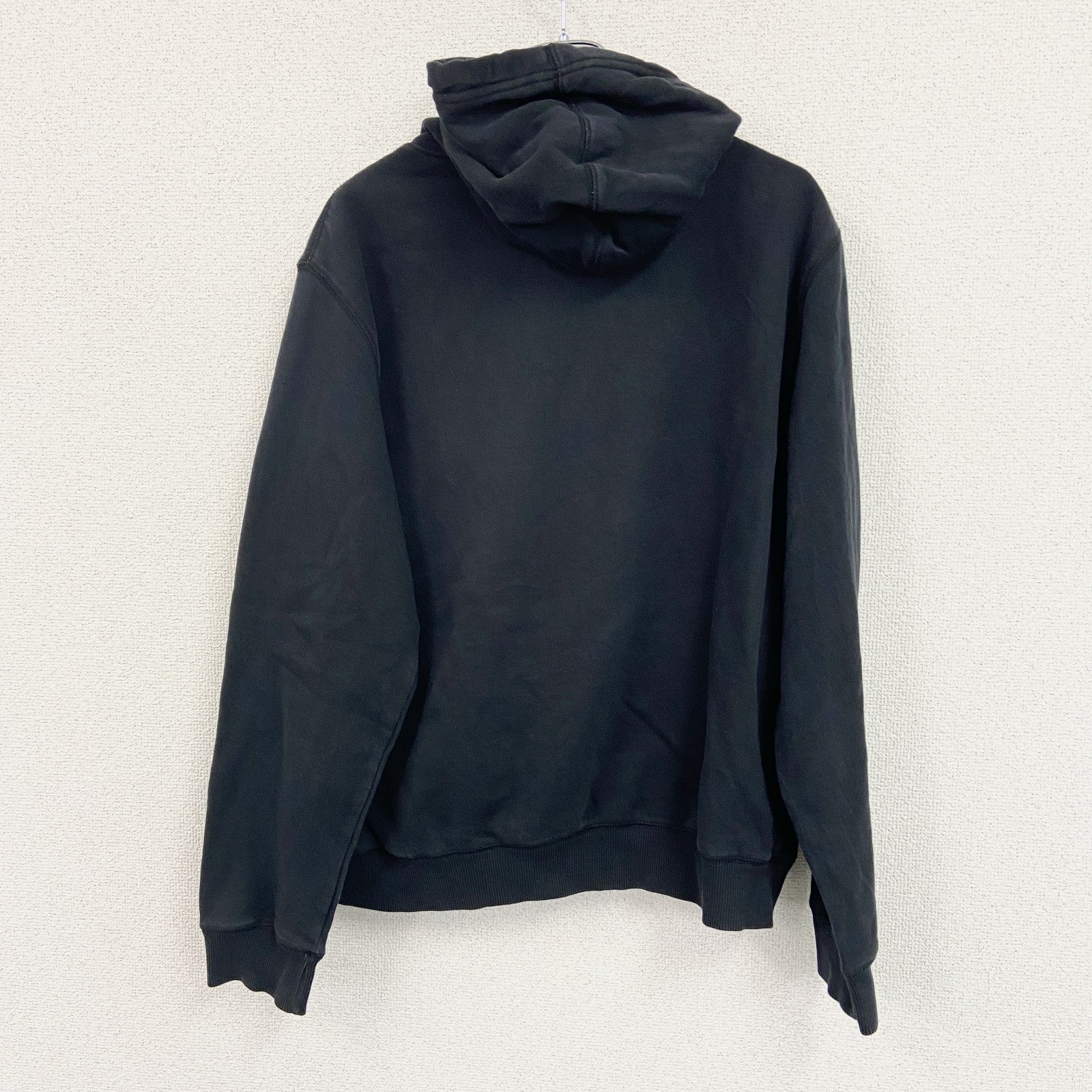 NIKE　ナイキ　スウェットパーカー/フーディー　スウッシュ　デカロゴ　黒　ブラック　XLサイズ　古着