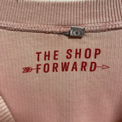 古着 used　THESHOPFORWARD　長袖クルーネックスウェット　トレーナー　コーデュロイ　LOVE　ピンク　秋冬服