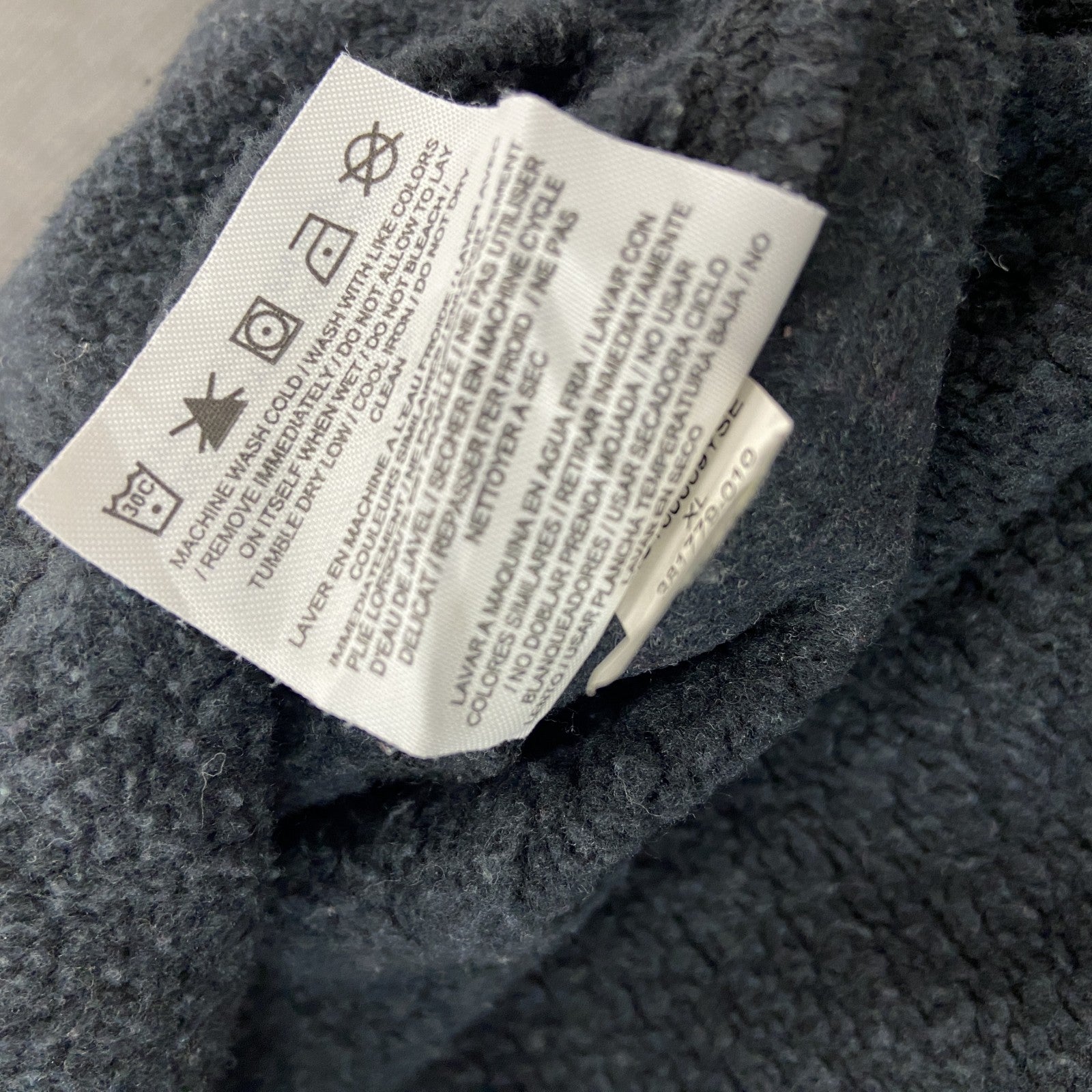 NIKE　ナイキ　スウェットパーカー/フーディー　スウッシュ　デカロゴ　黒　ブラック　XLサイズ　古着