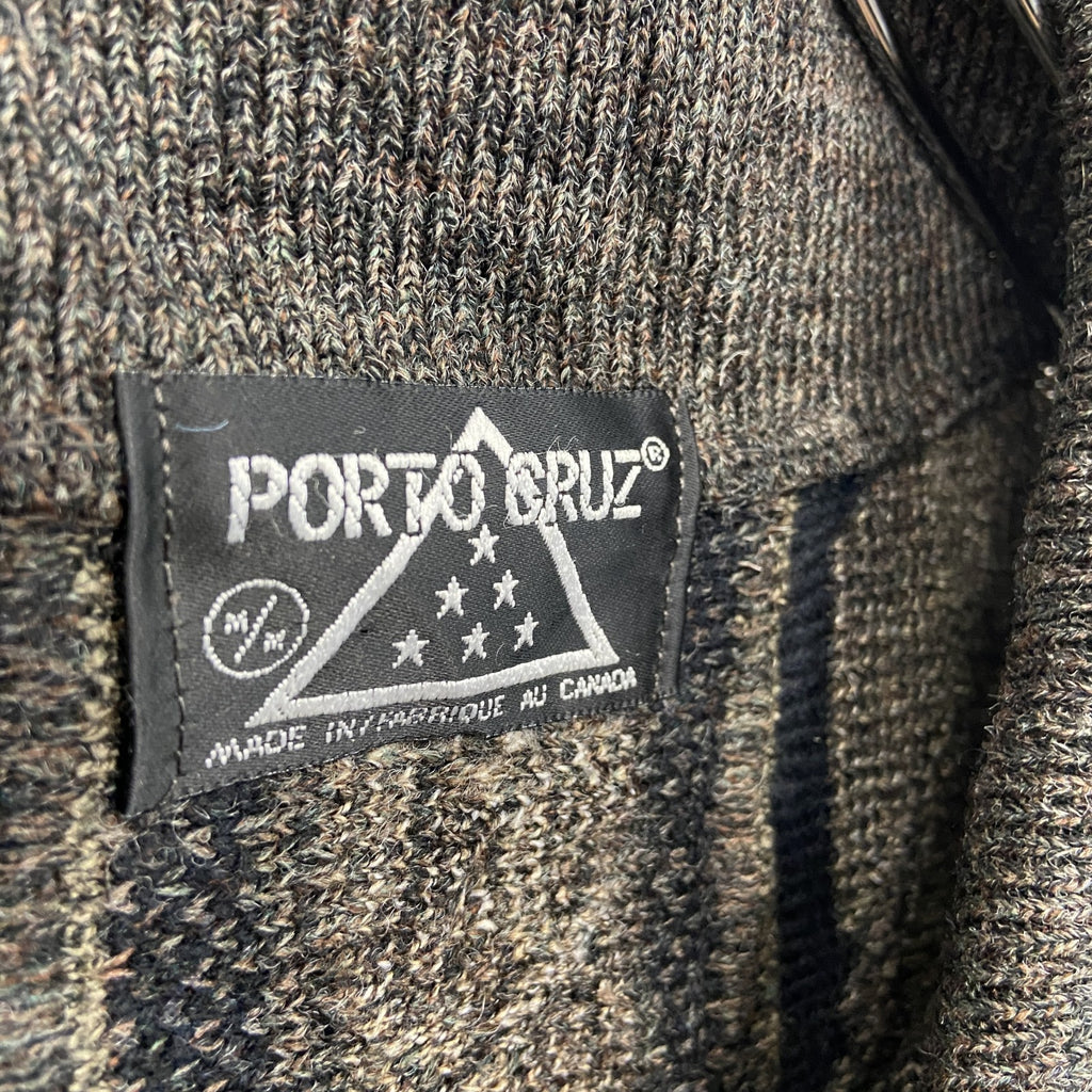 90s　PORTO CRUZ　ポロニット　ヴィンテージ　総柄　マルチカラー　Mサイズ　古着