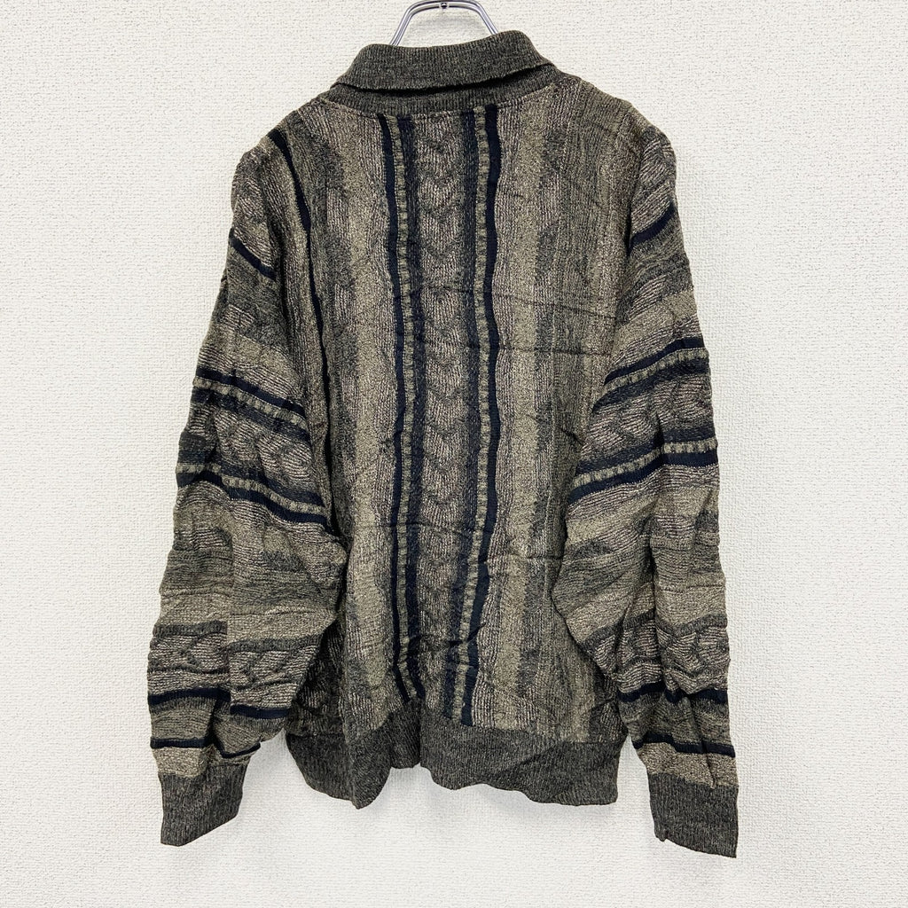 90s　PORTO CRUZ　ポロニット　ヴィンテージ　総柄　マルチカラー　Mサイズ　古着