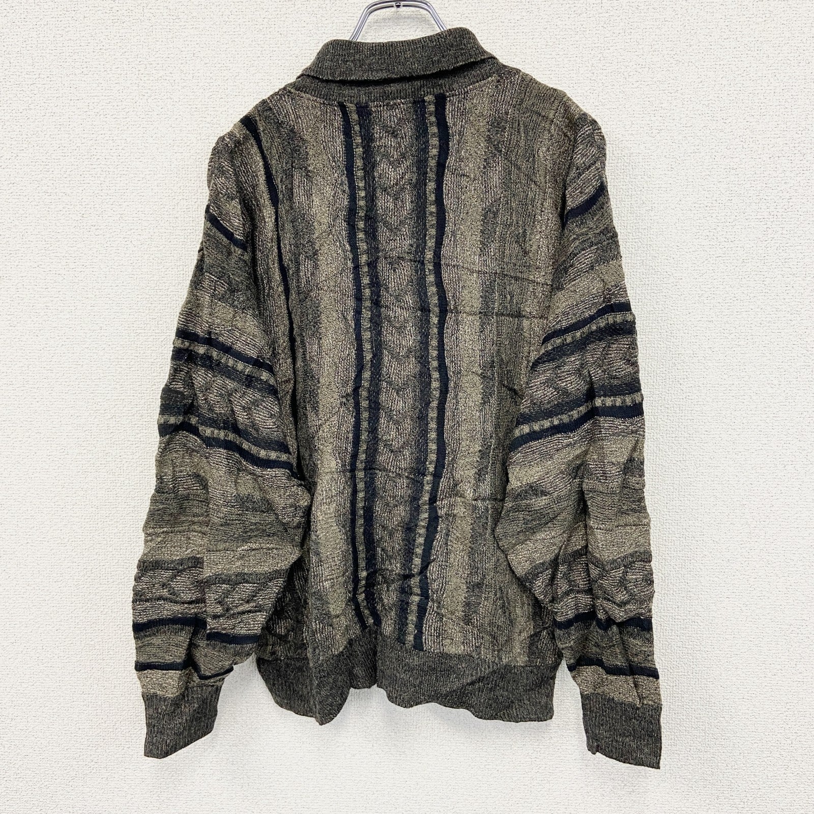 90s　PORTO CRUZ　ポロニット　ヴィンテージ　総柄　マルチカラー　Mサイズ　古着