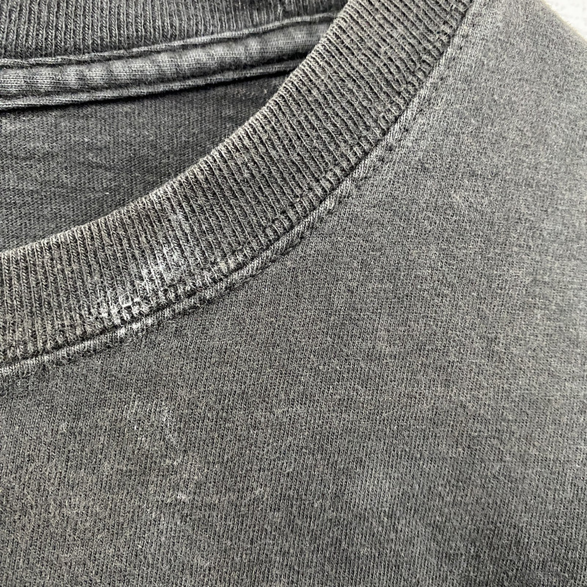 BEEFY-T　半袖Tシャツ　刺繍ロゴ　ワンポイント　Hanes　黒　ブラック　Mサイズ　古着