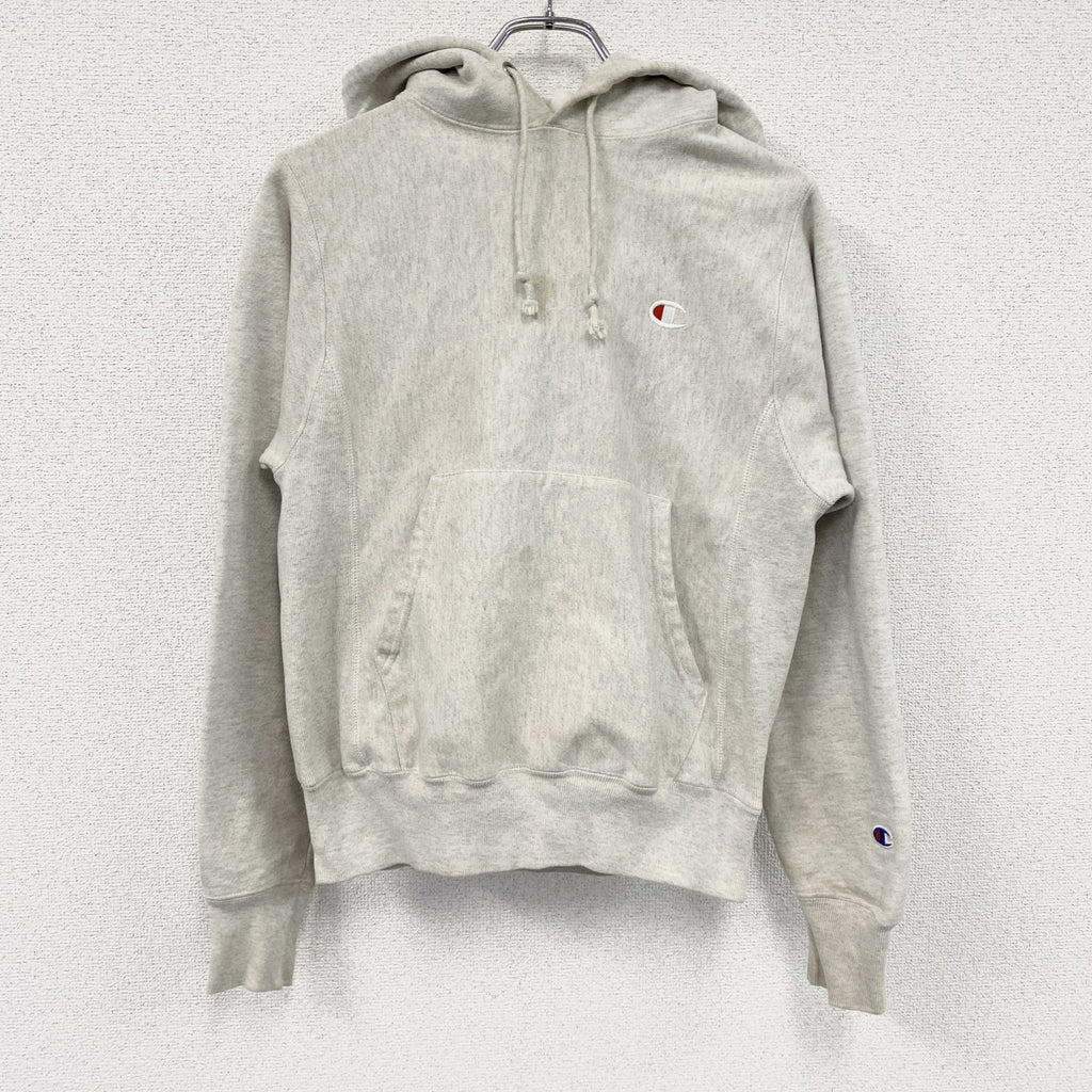 Champion　チャンピオン　リバースウィーブ　スウェットパーカー/フーディー　霜降りグレー　XSサイズ トレーナー スウェットトップス フード付き 古着