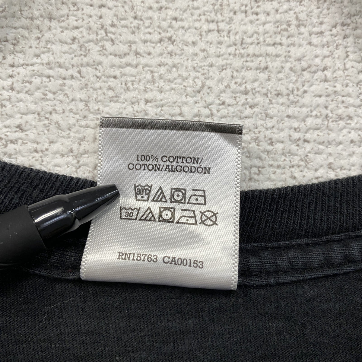 BEEFY-T　半袖Tシャツ　刺繍ロゴ　ワンポイント　Hanes　黒　ブラック　Mサイズ　古着