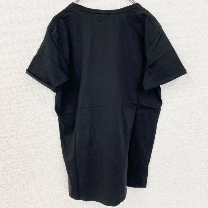 半袖プリントTシャツ　レトロデザイン　クルーネック　イギリス　London　ビックベン　黒　ブラック　XLサイズ　古着