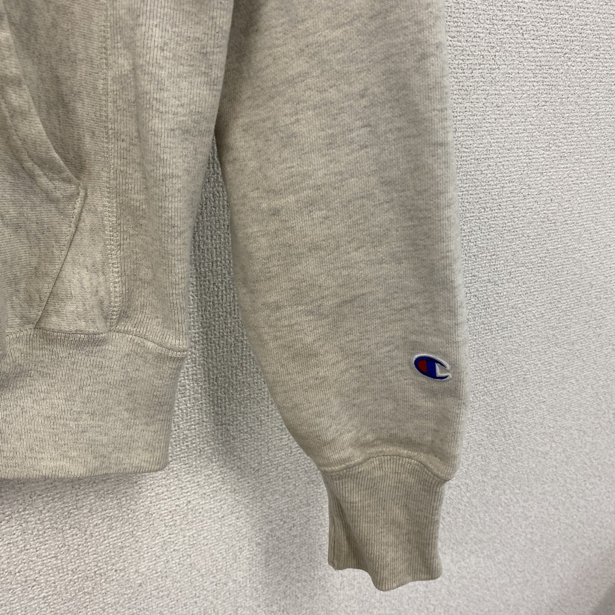 Champion　チャンピオン　リバースウィーブ　スウェットパーカー/フーディー　霜降りグレー　XSサイズ トレーナー スウェットトップス フード付き 古着