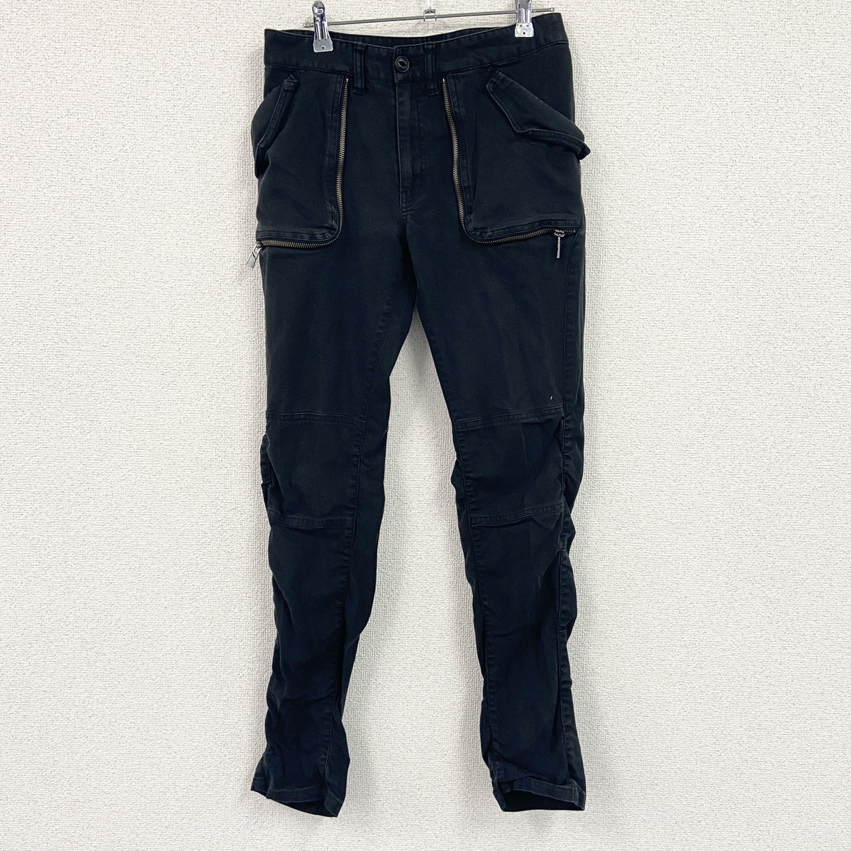 KATHARINE HAMNETT　キャサリン・ハムネット　ギミックパンツ　黒　ブラック　Sサイズ　古着