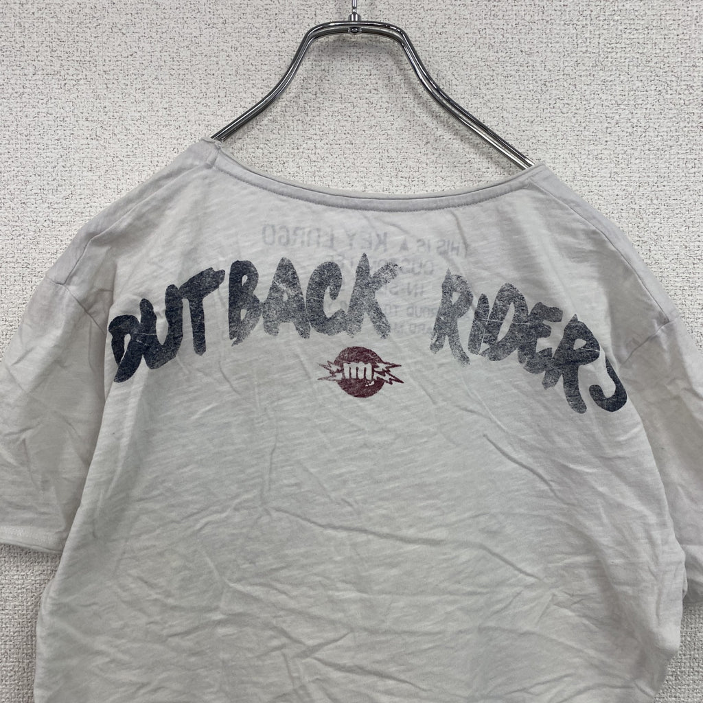 KEY LARGO　キーラーゴ　半袖プリントTシャツ　白　ホワイト　Lサイズ　古着