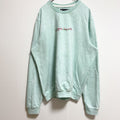 BlindRooster　長袖刺繍画スウェット　トレーナー　波　海　ライトグリーン　ビッグシルエット　XLサイズ　古着
