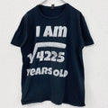 ANVIL　アンヴィル　半袖プリントTシャツ　年齢T　ルート　4連プリント　黒　ブラック　Lサイズ　古着